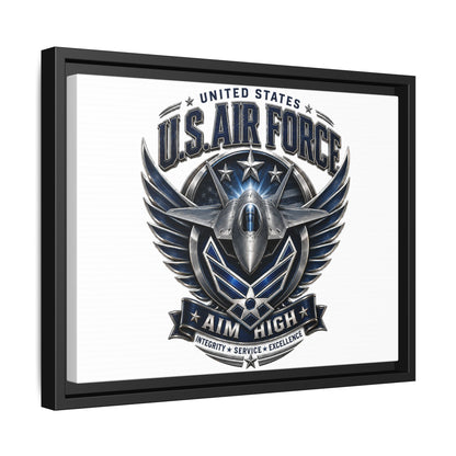 U.S. Air Force 'Aim High' Framed Canvas Print