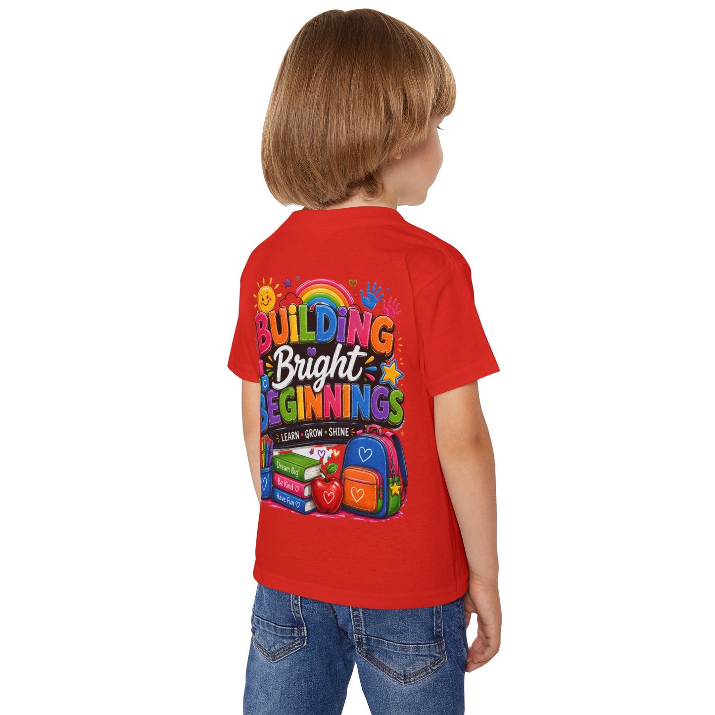 Toddler T-Shirt — "Building Bright Beginnings" Back-to-School Graphic