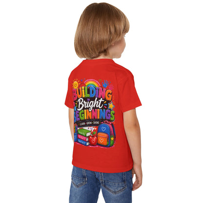 Toddler T-Shirt — "Building Bright Beginnings" Back-to-School Graphic