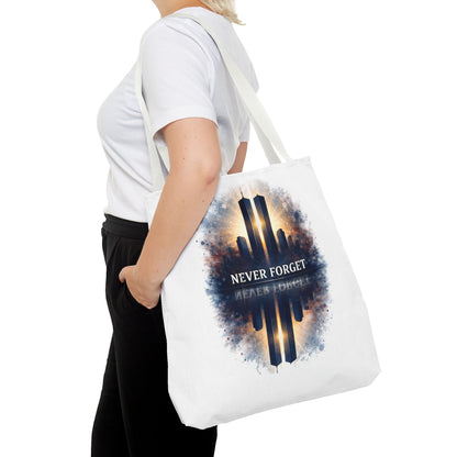 Never Forget Memorial Tote Bag — 9/11 Tribute Skyline All-Over Print