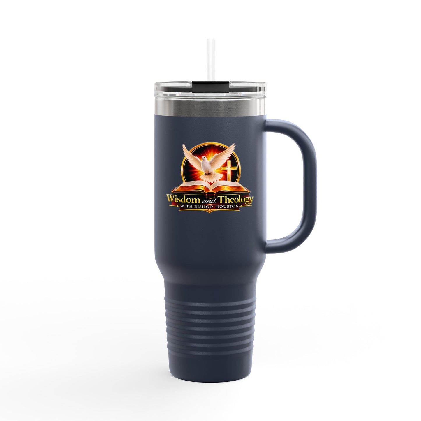 40oz Insulated Travel Mug – Wisdom & Theology Logo Stainless Steel Tumbler