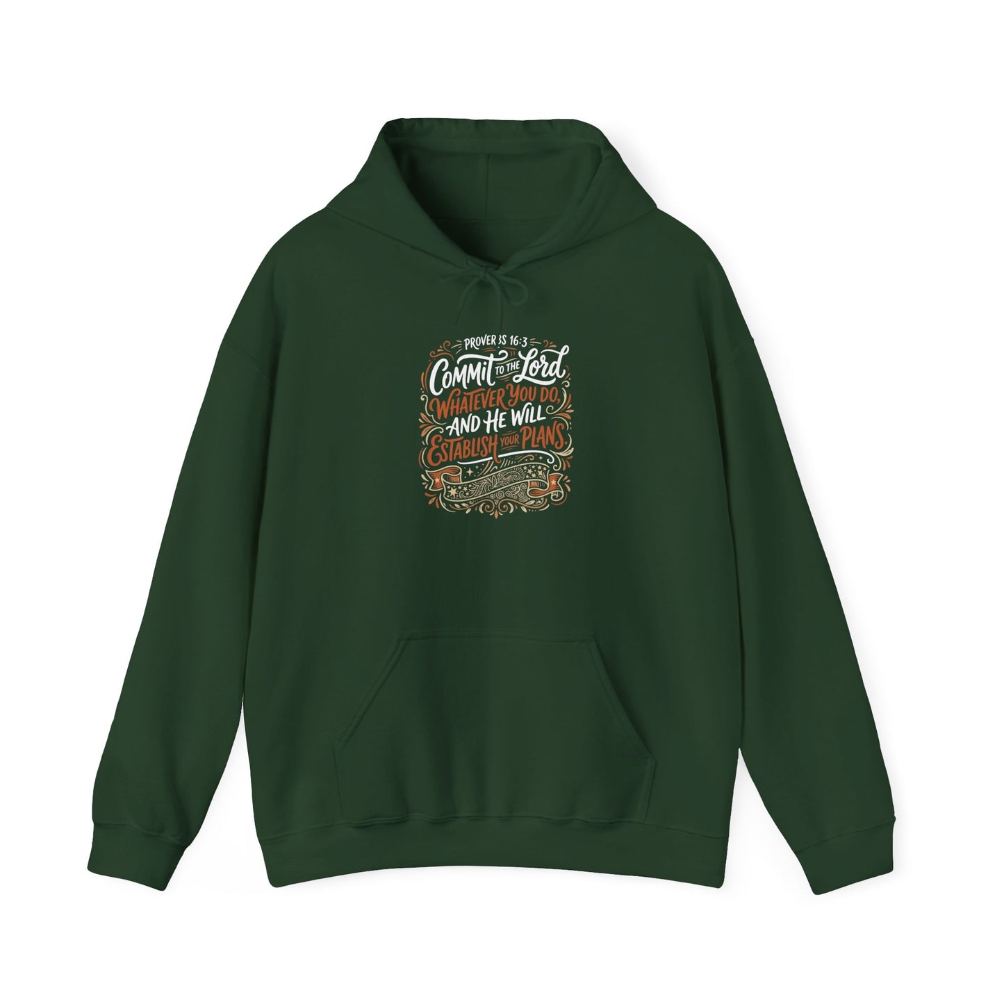 Proverbs 16:3 Commit to the Lord Christian Hoodie