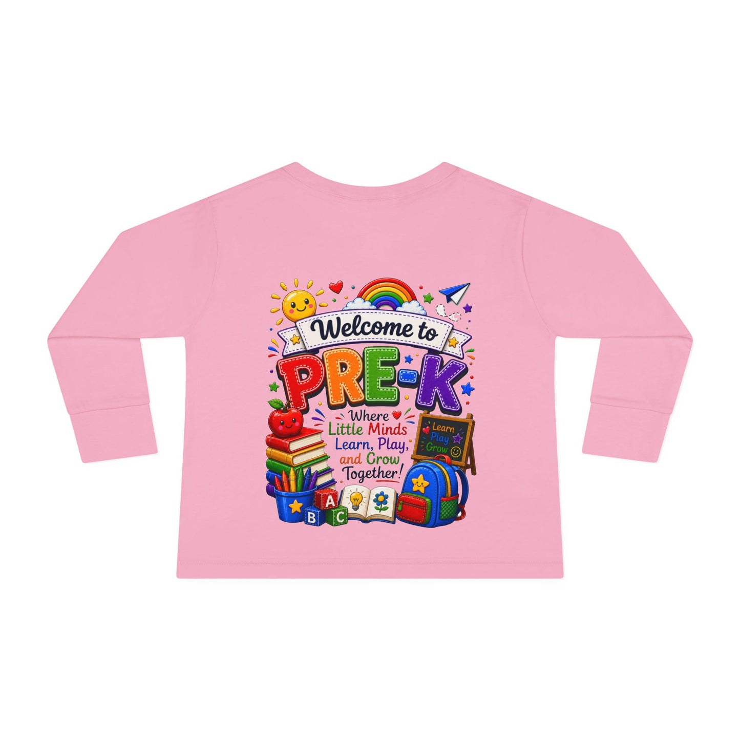 Welcome to Pre-K Toddler Long Sleeve Tee — Cute Back-to-School Preschool Shirt