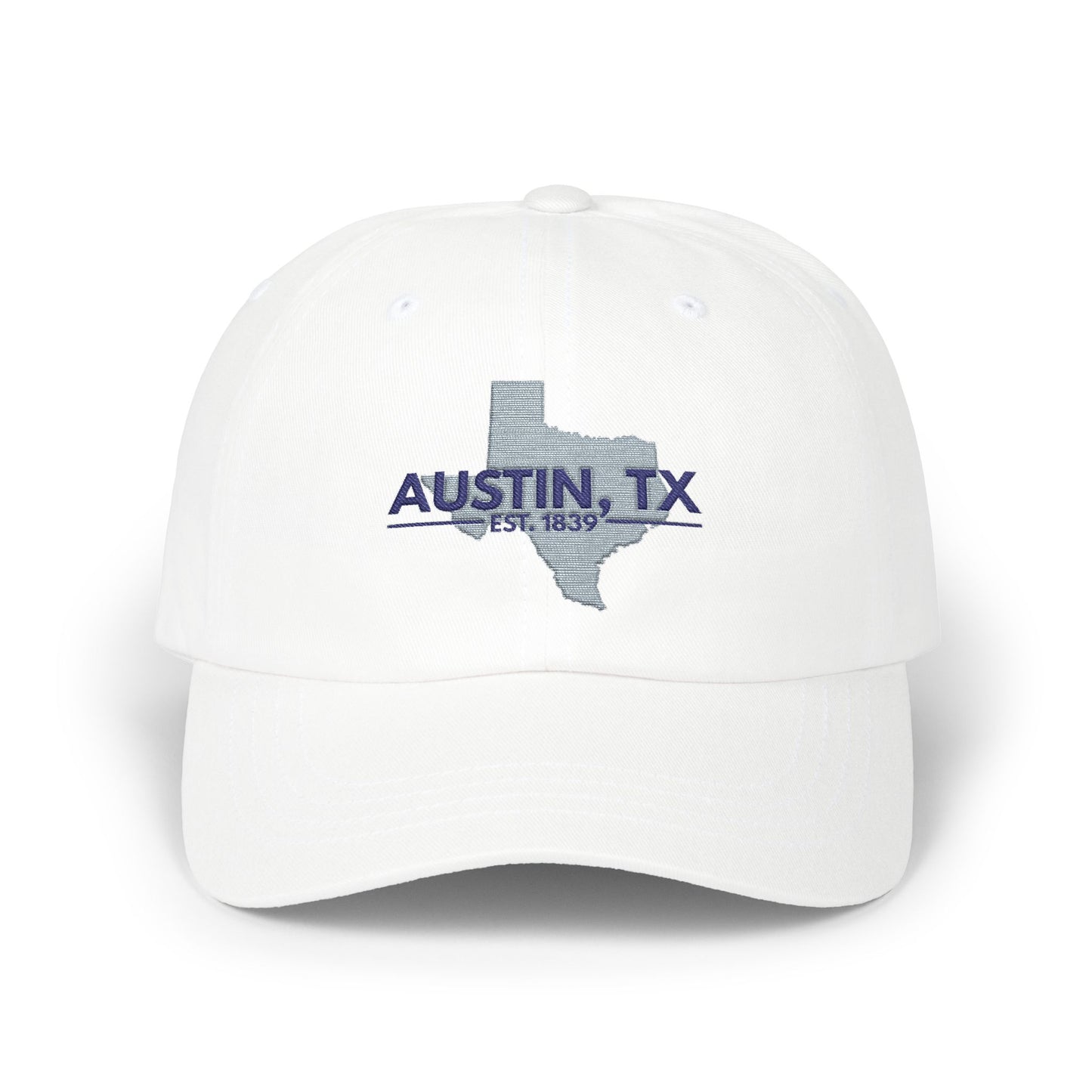 Austin, TX Dad Cap – Embroidered Texas Outline Baseball Hat