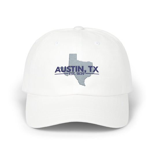 Austin, TX Dad Cap – Embroidered Texas Outline Baseball Hat