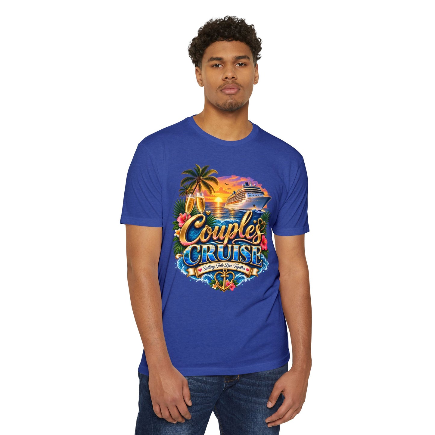 Couples Cruise T-Shirt — Tropical Cruise Vacation Graphic Tee