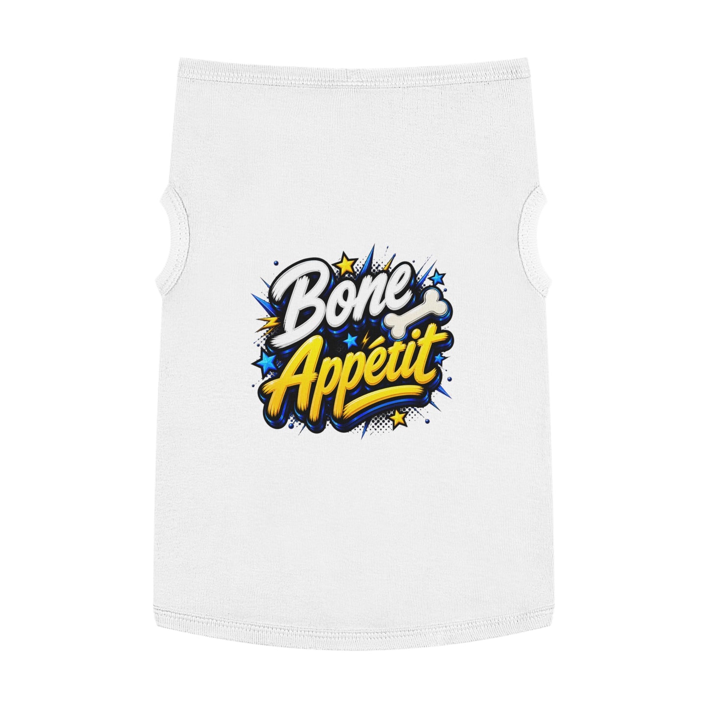 Pet Tank Top — "Bone Appétit" Graphic Dog Tank