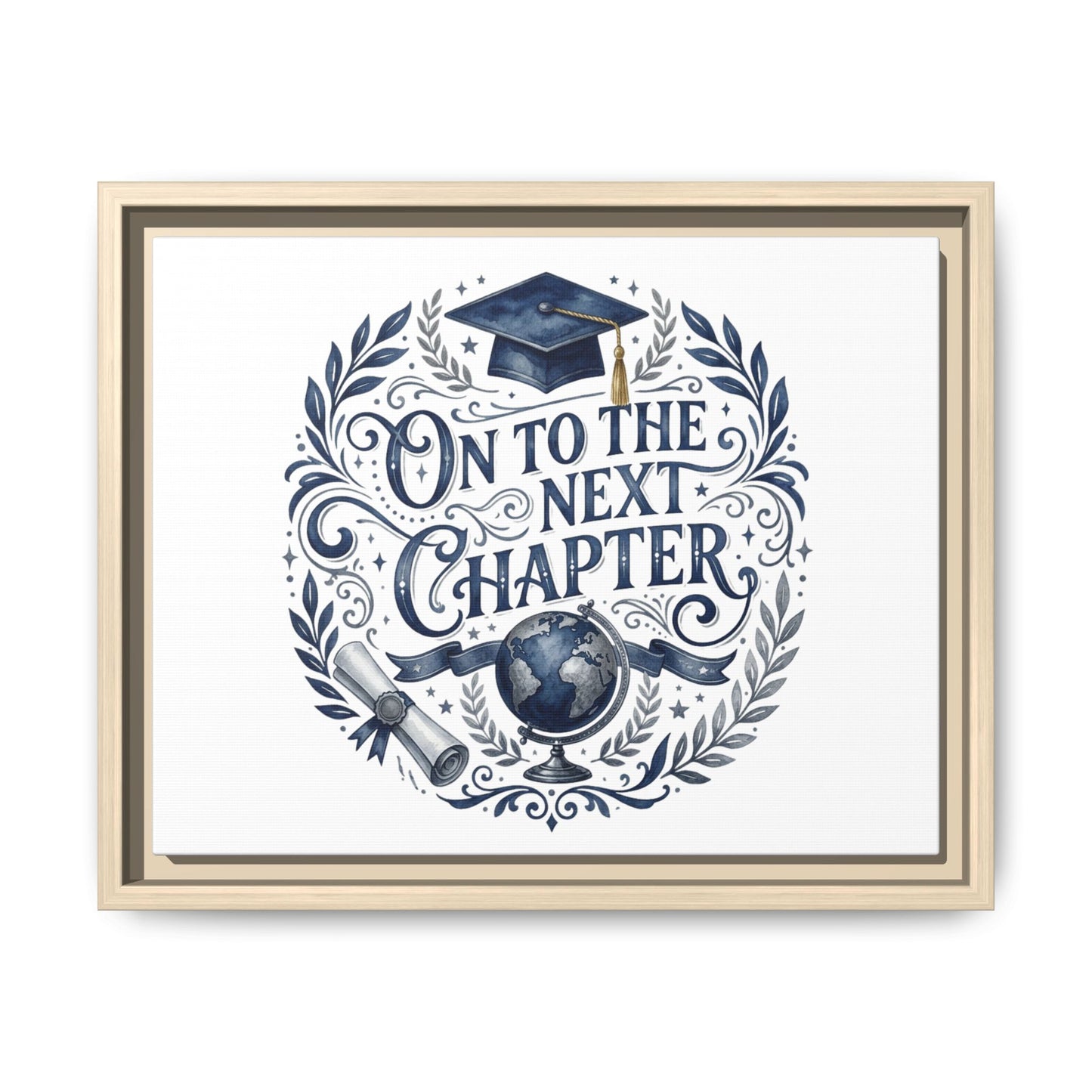 On to the Next Chapter Framed Canvas – Graduation Wall Art