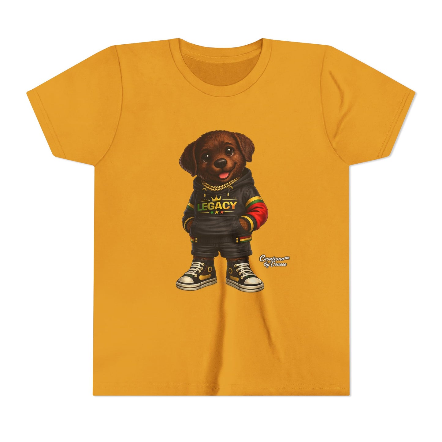 Youth Tee — Cute Rottweiler Puppy in 'Legacy' Hoodie Kids T‑Shirt