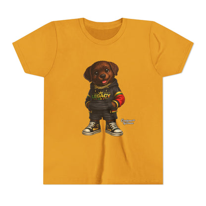 Youth Tee — Cute Rottweiler Puppy in 'Legacy' Hoodie Kids T‑Shirt