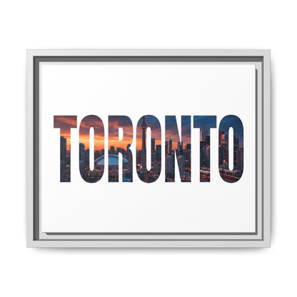 Toronto Cityscape Matte Canvas Framed Wall Art