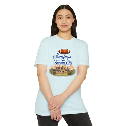 Sundays in Kansas City T-Shirt — Vintage Football and Cityscape Tee
