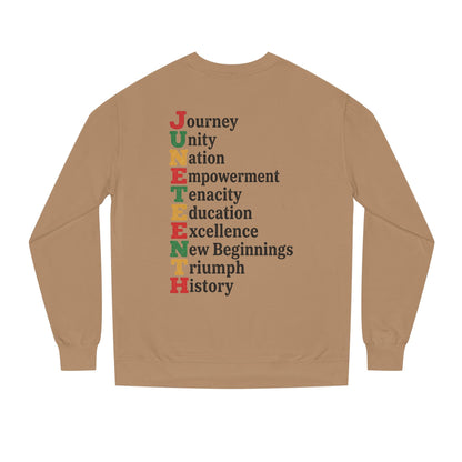 Juneteenth Acrostic Sweatshirt — Journey Unity Nation Empowerment Tee