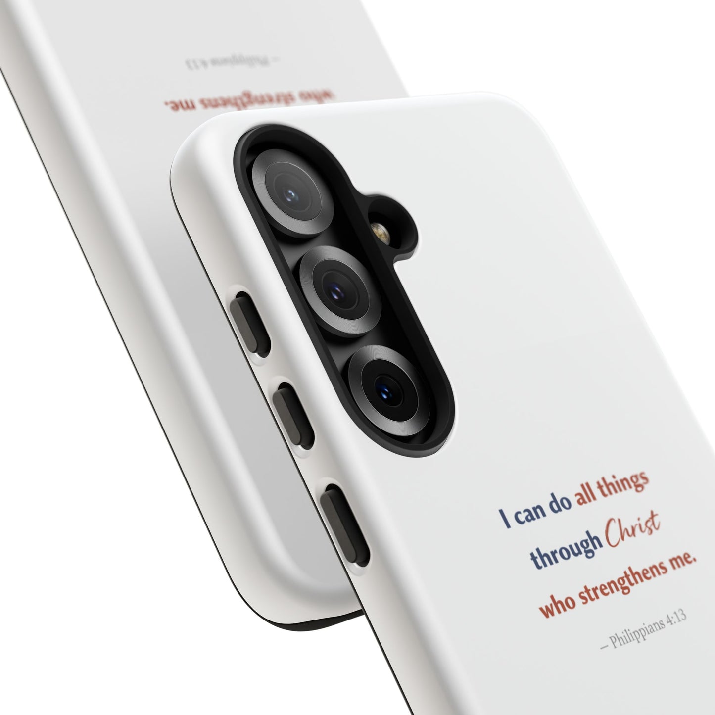 Christian Phone Case – “I Can Do All Things Through Christ” Inspirational Tough Case