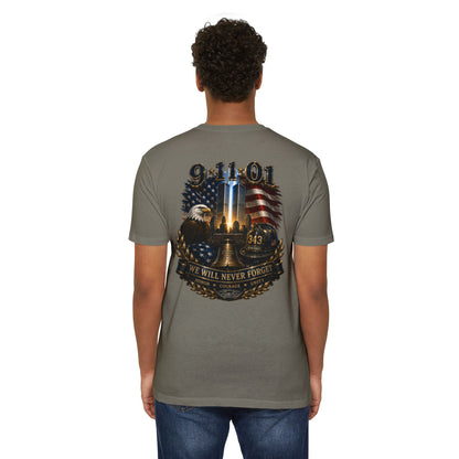 9/11 We Will Never Forget Memorial T-Shirt