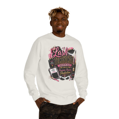 Lash Technician Crewneck Sweatshirt — Professional Eyelash Artist Apparel