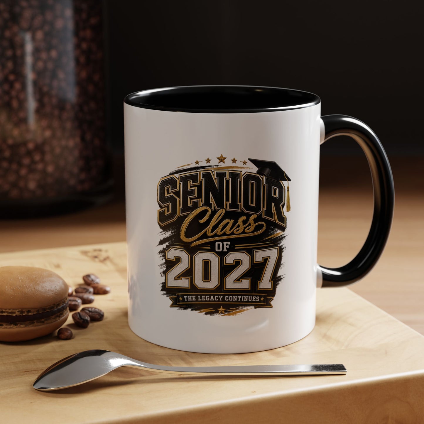 Senior Class of 2027 Accent Coffee Mug — Graduation Gift