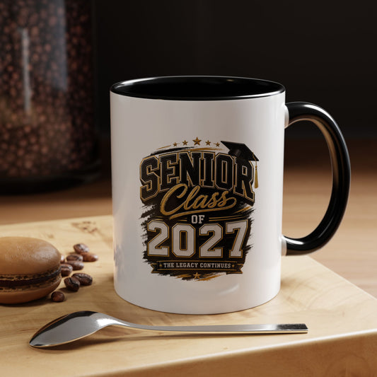 Senior Class of 2027 Accent Coffee Mug — Graduation Gift
