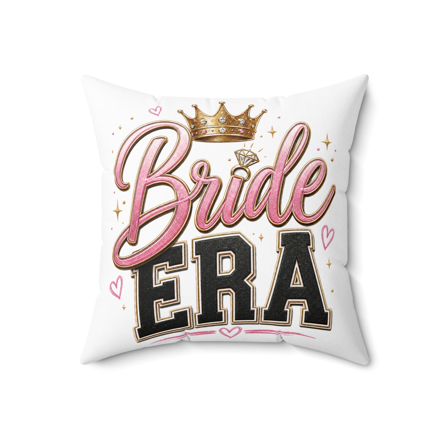 Bride Era Square Throw Pillow — Bachelorette Bridal Shower Decorative Cushion