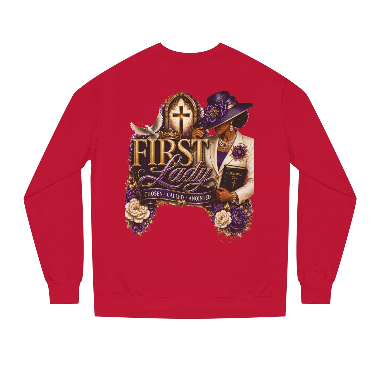 First Lady Church Sweatshirt – Christian Women’s Faith Graphic Crewneck
