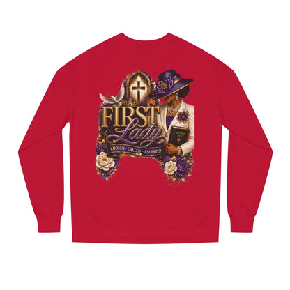 First Lady Church Sweatshirt – Christian Women’s Faith Graphic Crewneck