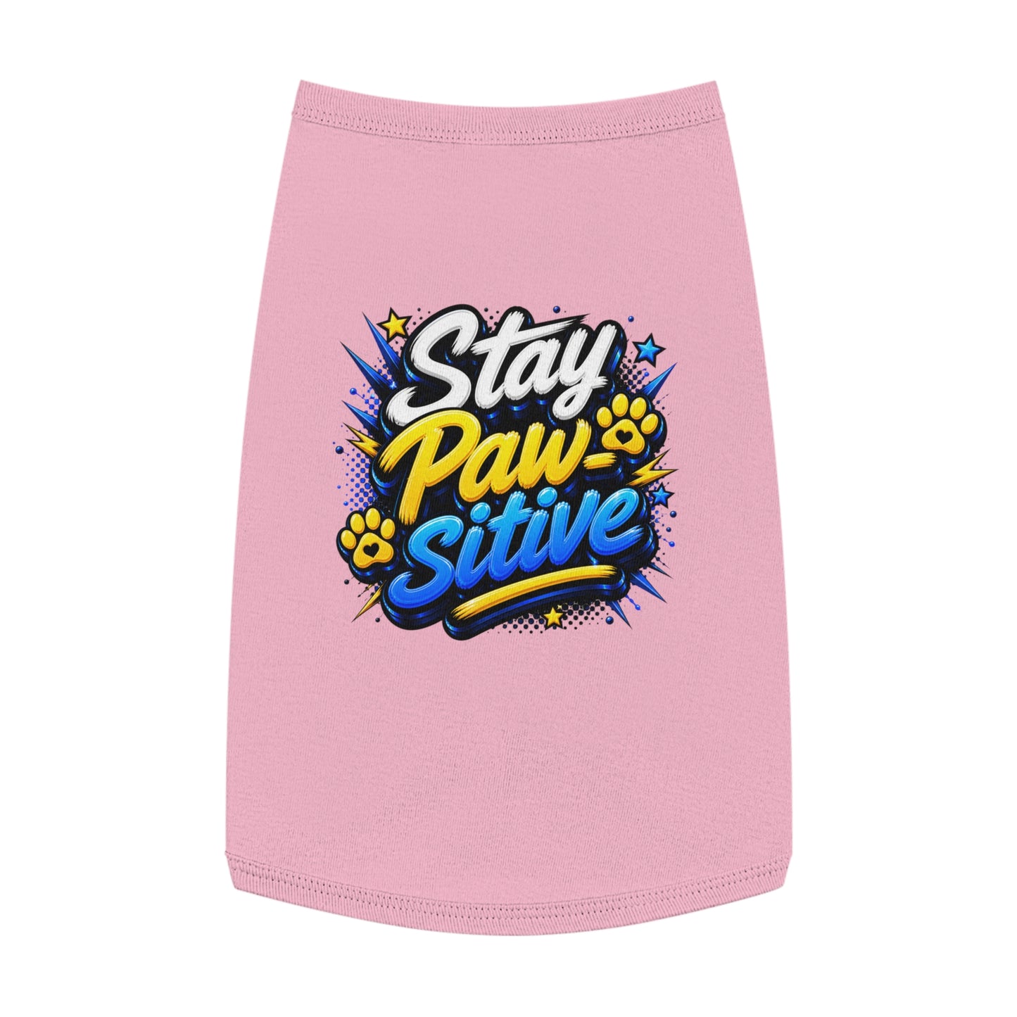 Stay Paw-sitive Pet Tank Top — Positive Paw Print Dog Shirt