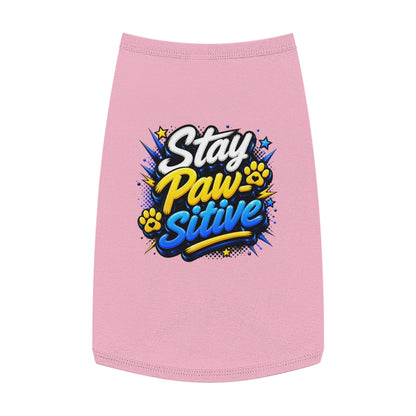 Stay Paw-sitive Pet Tank Top — Positive Paw Print Dog Shirt