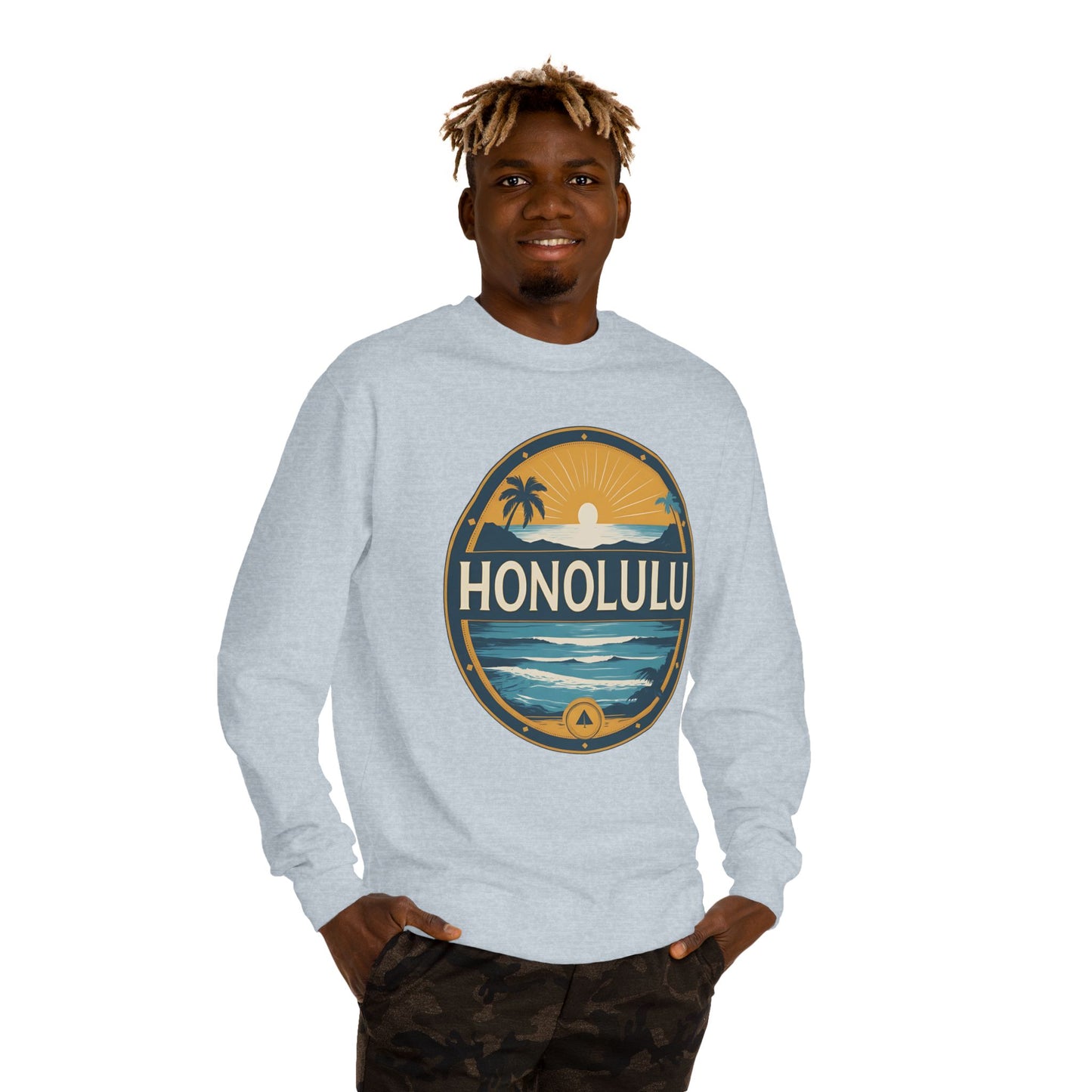 Honolulu Vintage Sunset Crewneck Sweatshirt