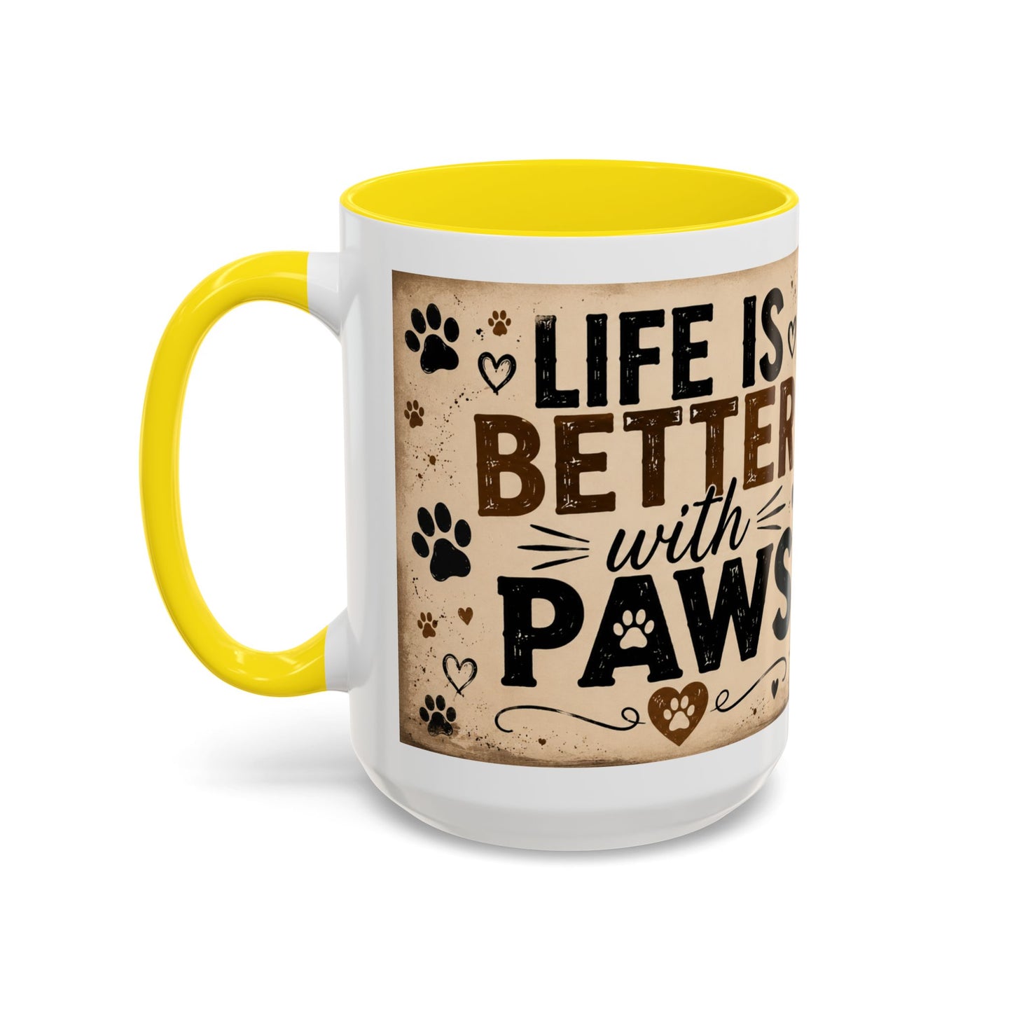 Dog & Cat Coffee Mug - "Less People, More Dogs & Cats" Accent Ceramic Mug