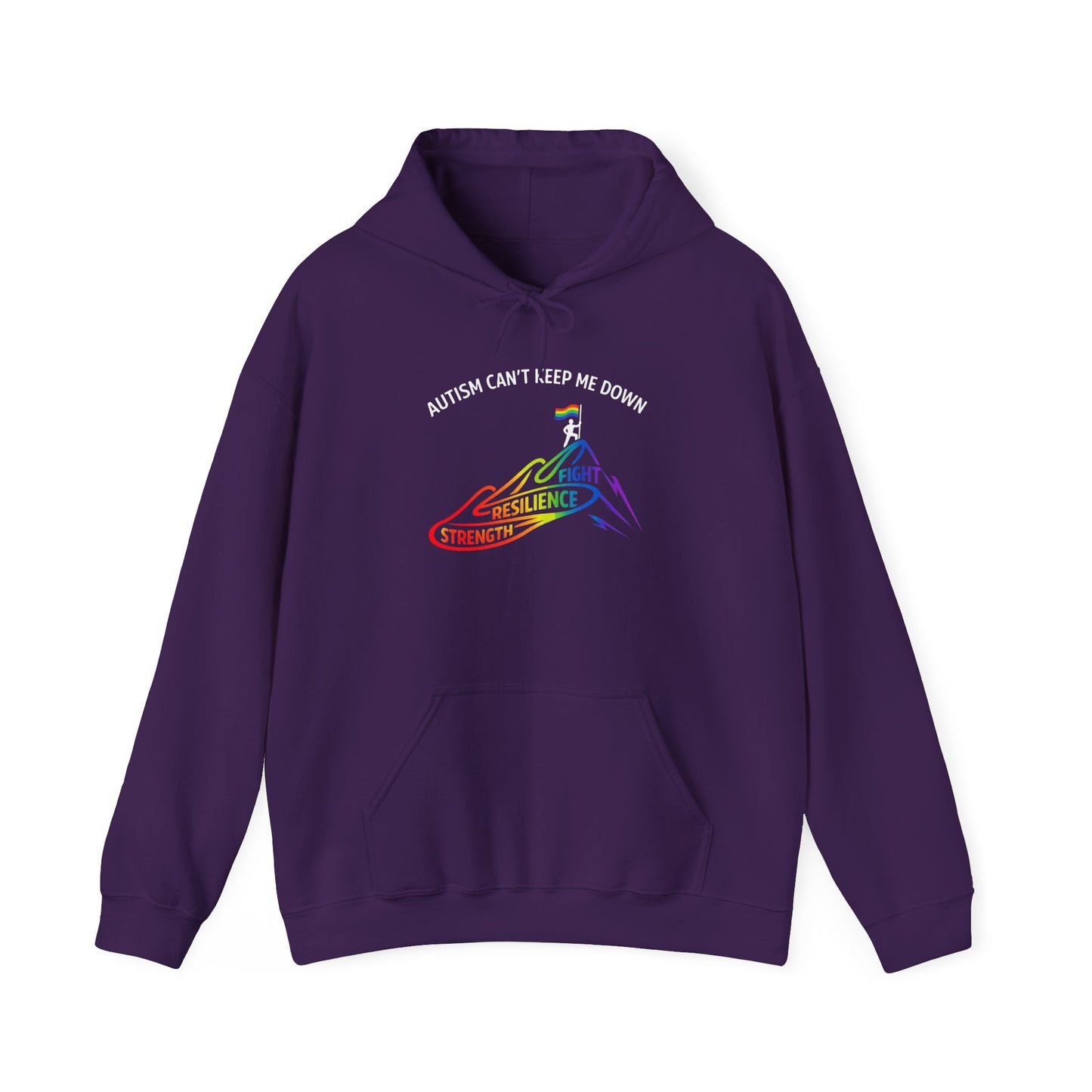 Autism Can't Keep Me Down Fight Resilience Strength Hoodie