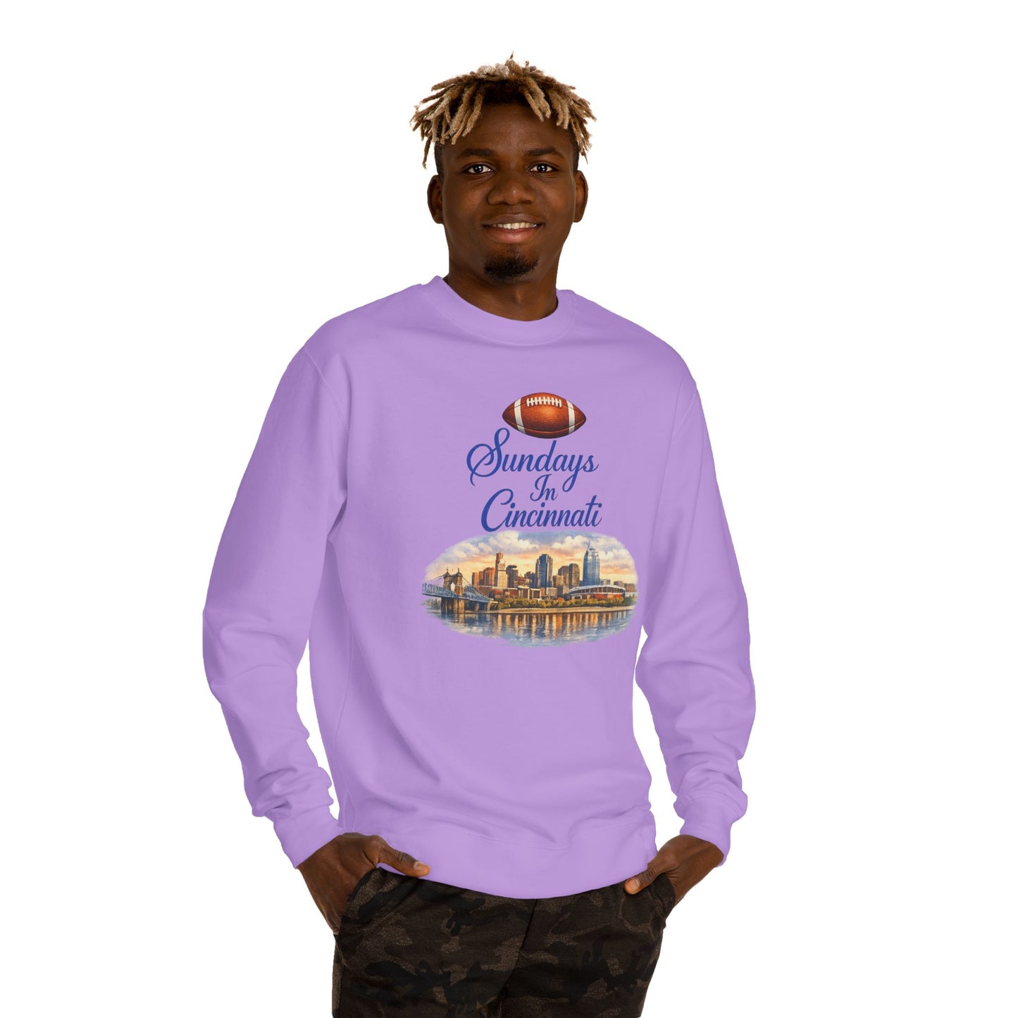 Sundays in Cincinnati Sweatshirt — Cincinnati Skyline Football Crewneck