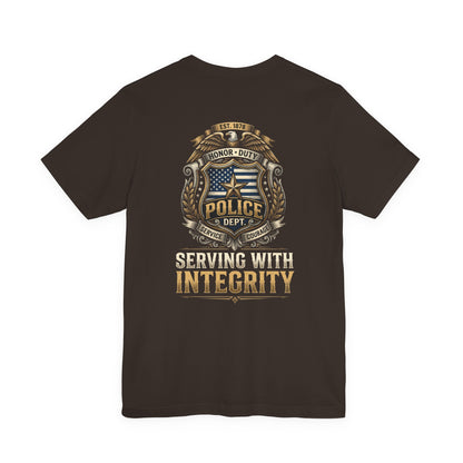 Police Badge 'Serving With Integrity' T-Shirt