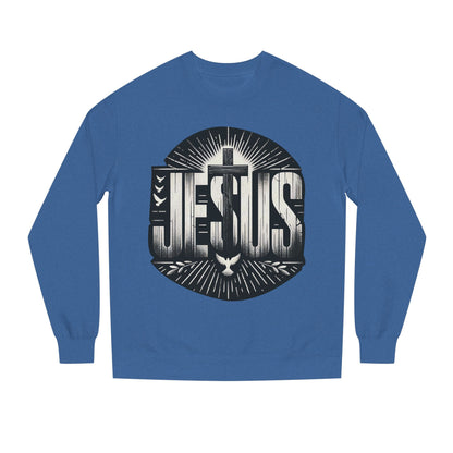 Jesus Graphic Sweatshirt — Vintage Cross & Dove Christian Crewneck