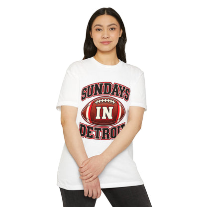 Sundays in Detroit Football T-Shirt