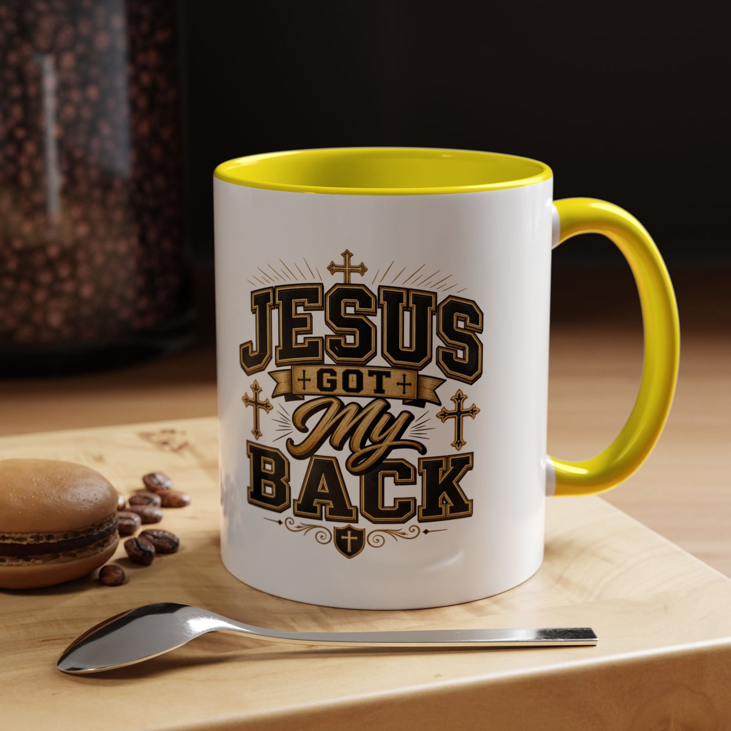 Jesus Got My Back Accent Coffee Mug – Faith Prayer Christian Gift (11/15oz)