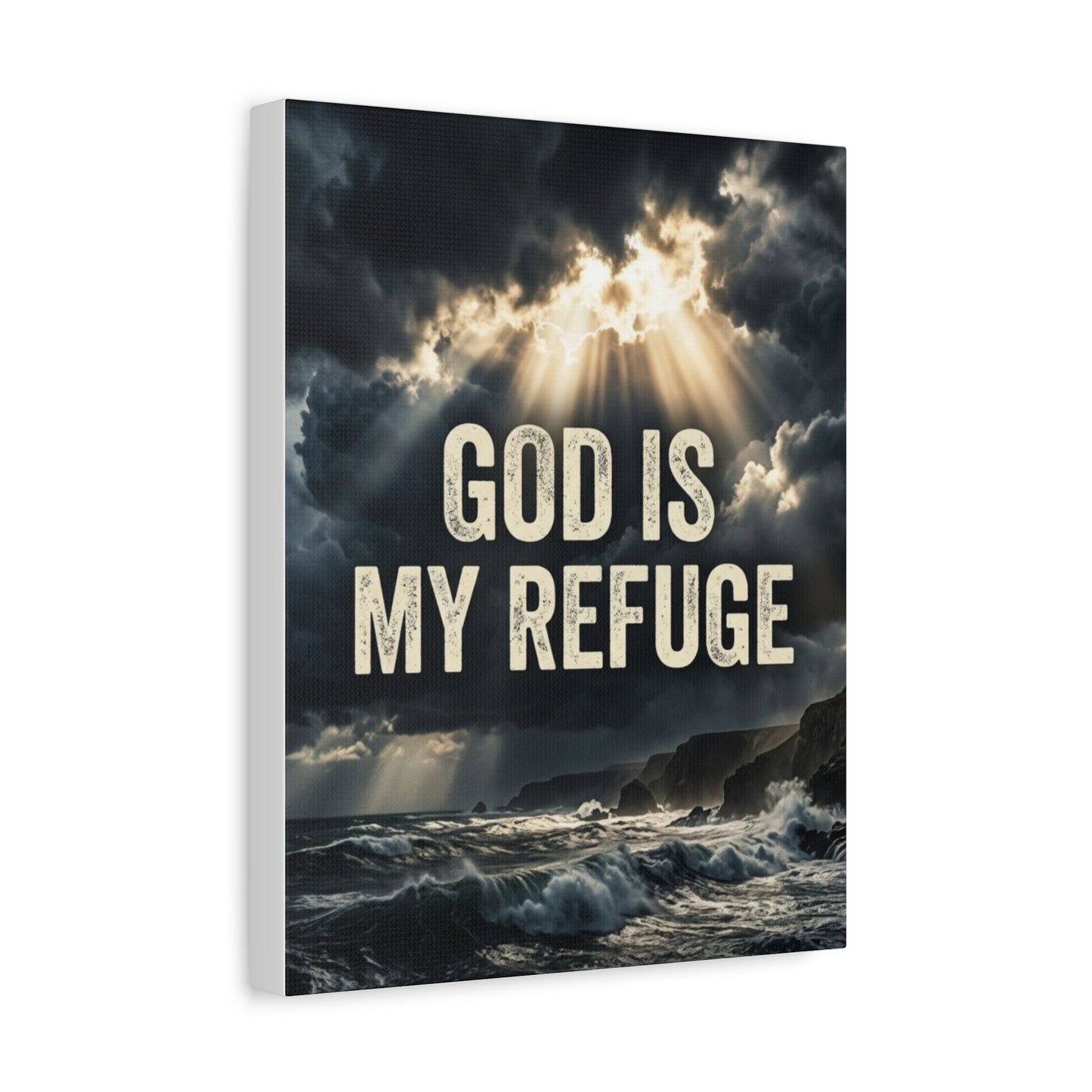 God Is My Refuge Canvas Wall Art