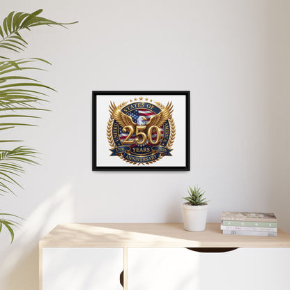250th United States Anniversary Framed Canvas Print