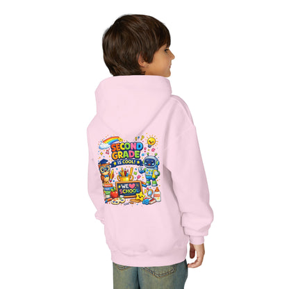 Second Grade Hoodie — 'Second Grade Is Cool' Kids Back-to-School Sweatshirt