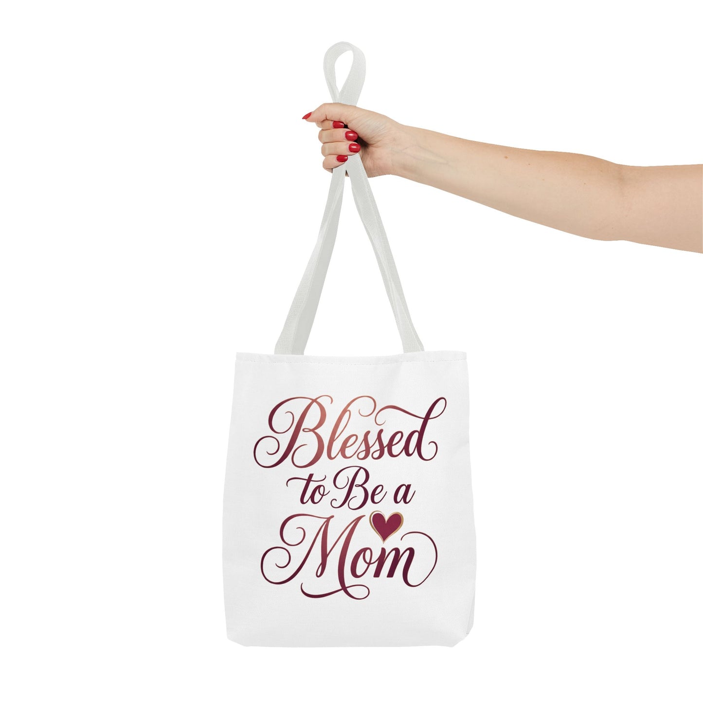 Blessed to Be a Mom Tote Bag – Mother's Day Floral Script Gift