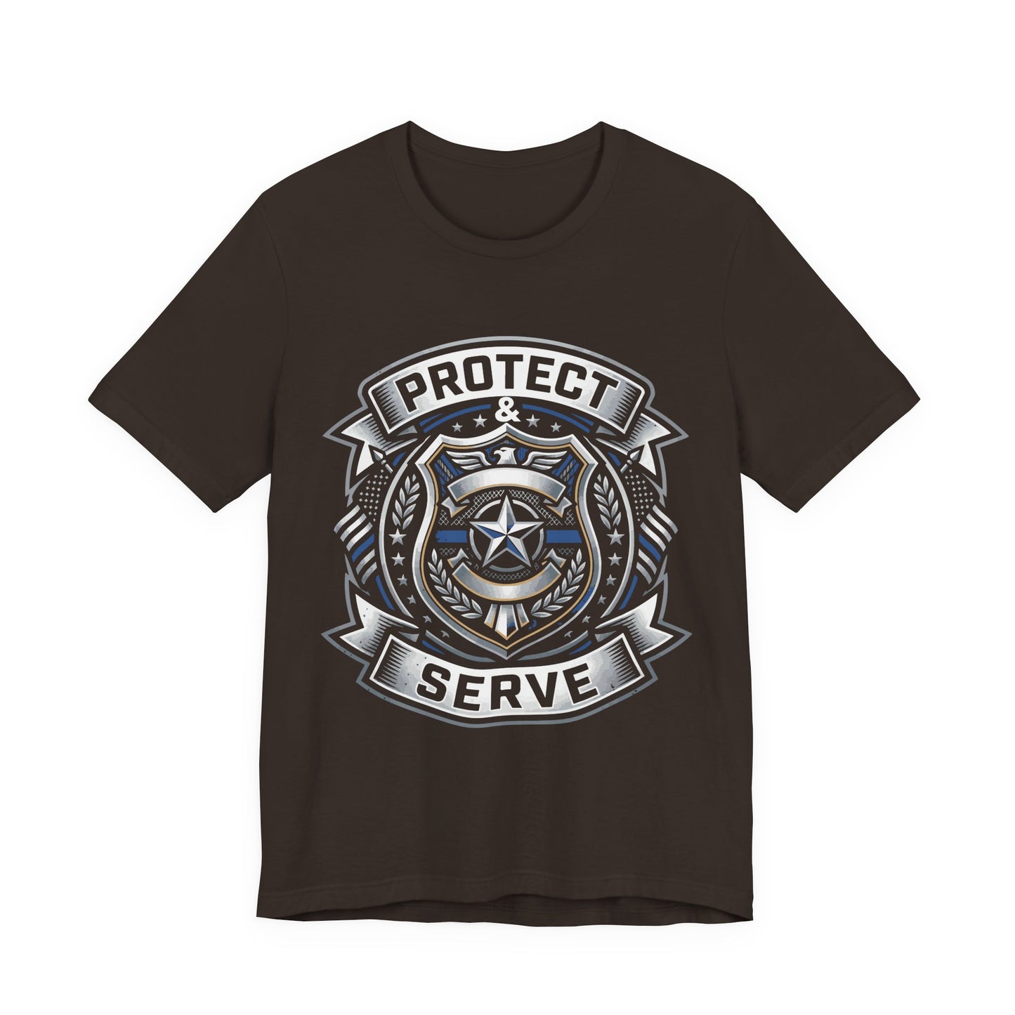 Protect & Serve T-Shirt — Police Badge Emblem Tee