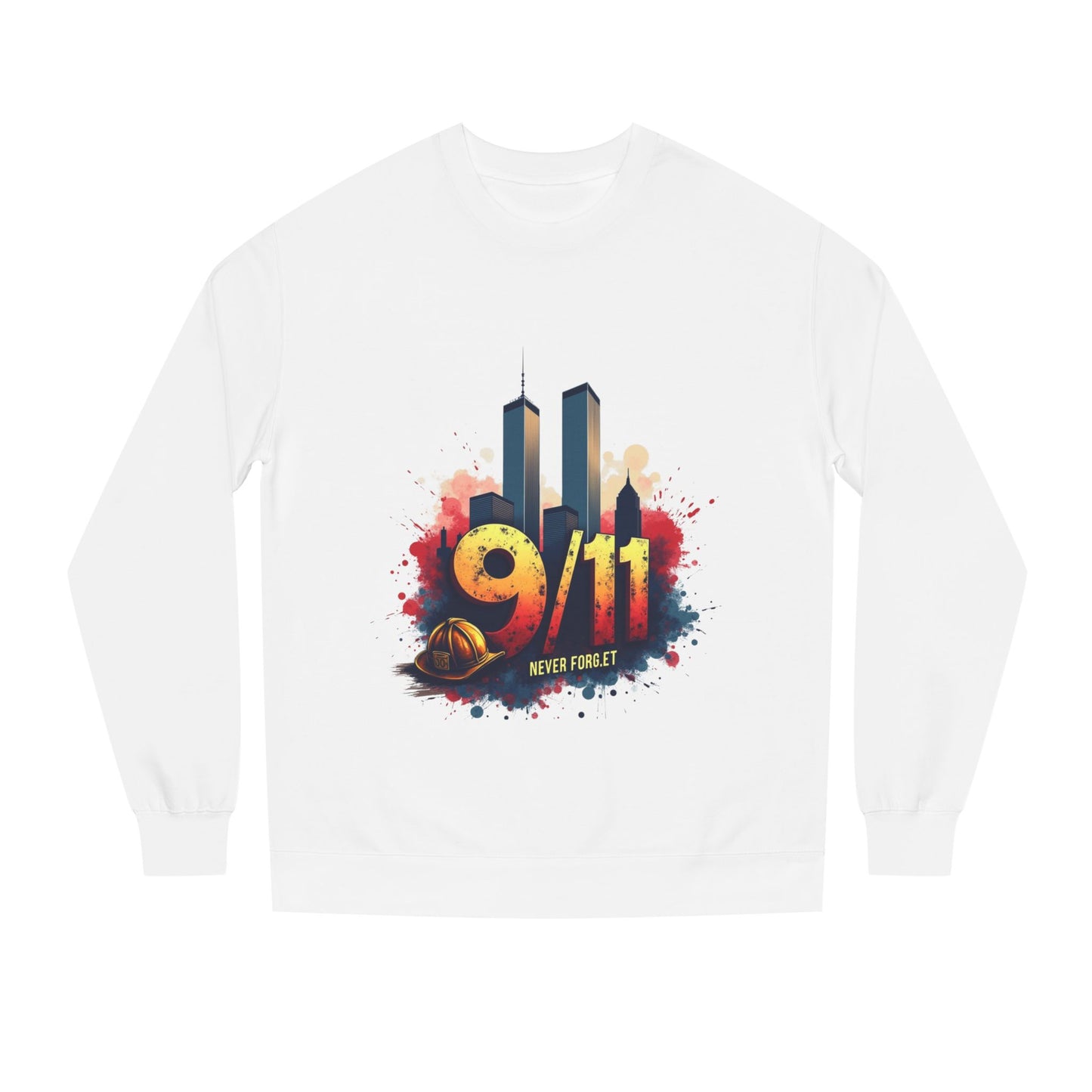 9/11 Tribute Sweatshirt - Never Forget Twin Towers Memorial Crewneck