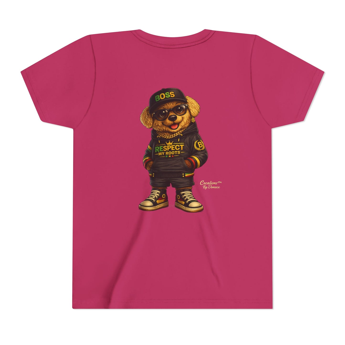 Kids Graphic Tee - 'Respect the Hustle' Teddy Bear Streetwear