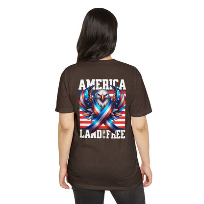America Land of the Free Eagle Ribbon T-Shirt