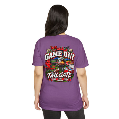 Game Day Tailgate T-Shirt — Grill, Chill & Cheer Football Tee