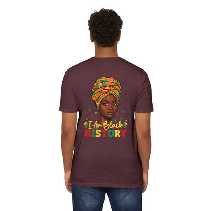 I Am Black History T-Shirt — Afrocentric Headwrap Pride Tee