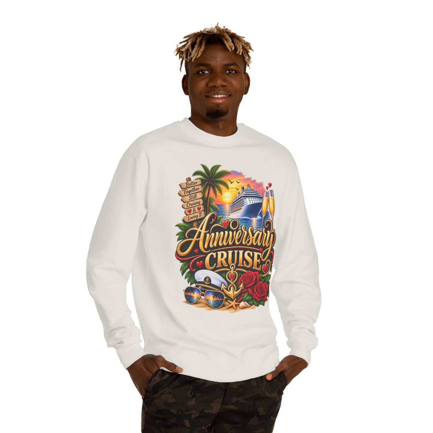 Anniversary Cruise Sweatshirt — Romantic Cruise Vacation Crewneck