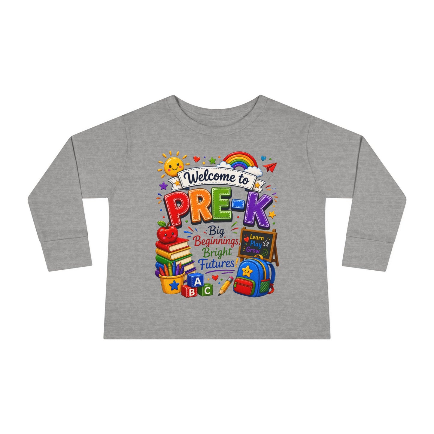 Welcome to Pre-K Toddler Long Sleeve Tee — Cute Back-to-School Preschool Shirt