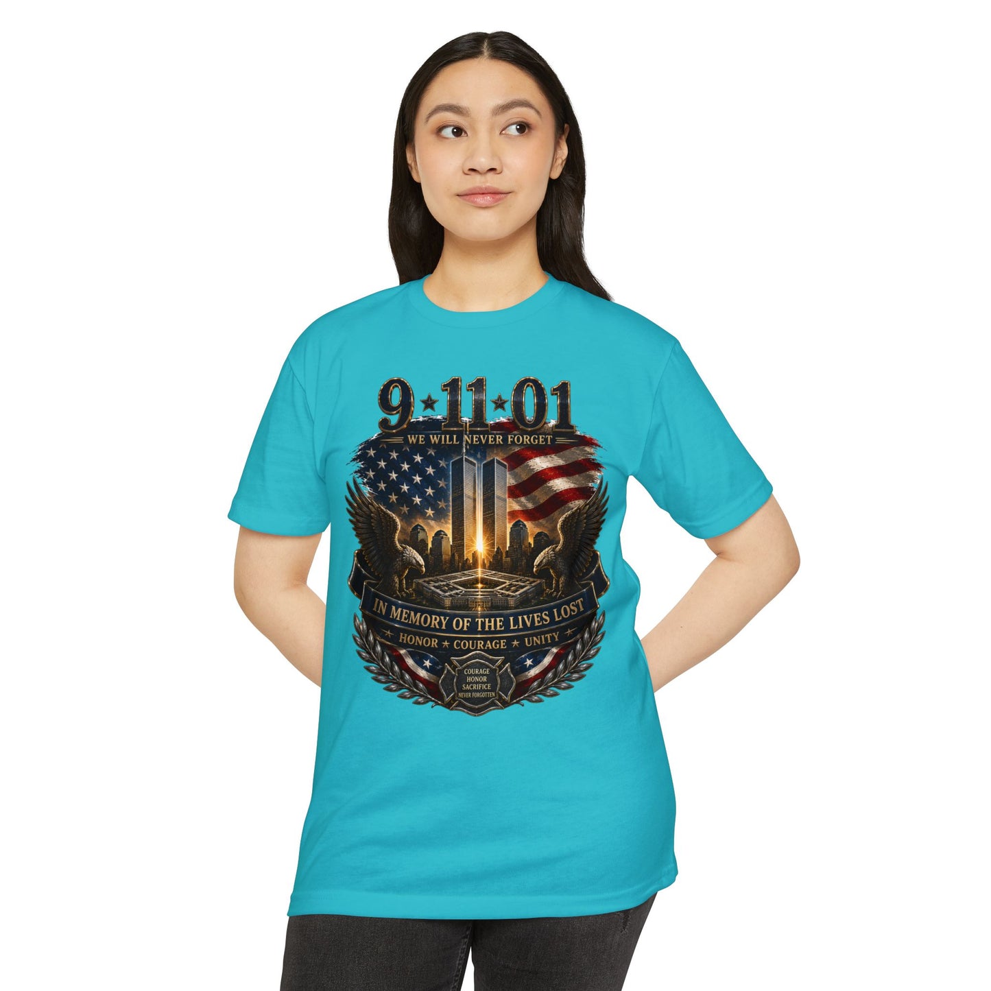 9/11 Memorial T-Shirt – "We Will Never Forget" Tribute Tee