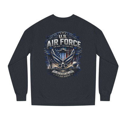 Air Force Crewneck Sweatshirt - U.S. Military Emblem Graphic