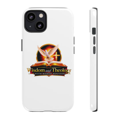 Wisdom and Theology Phone Case — Christian Dove & Cross Protective Tough Case